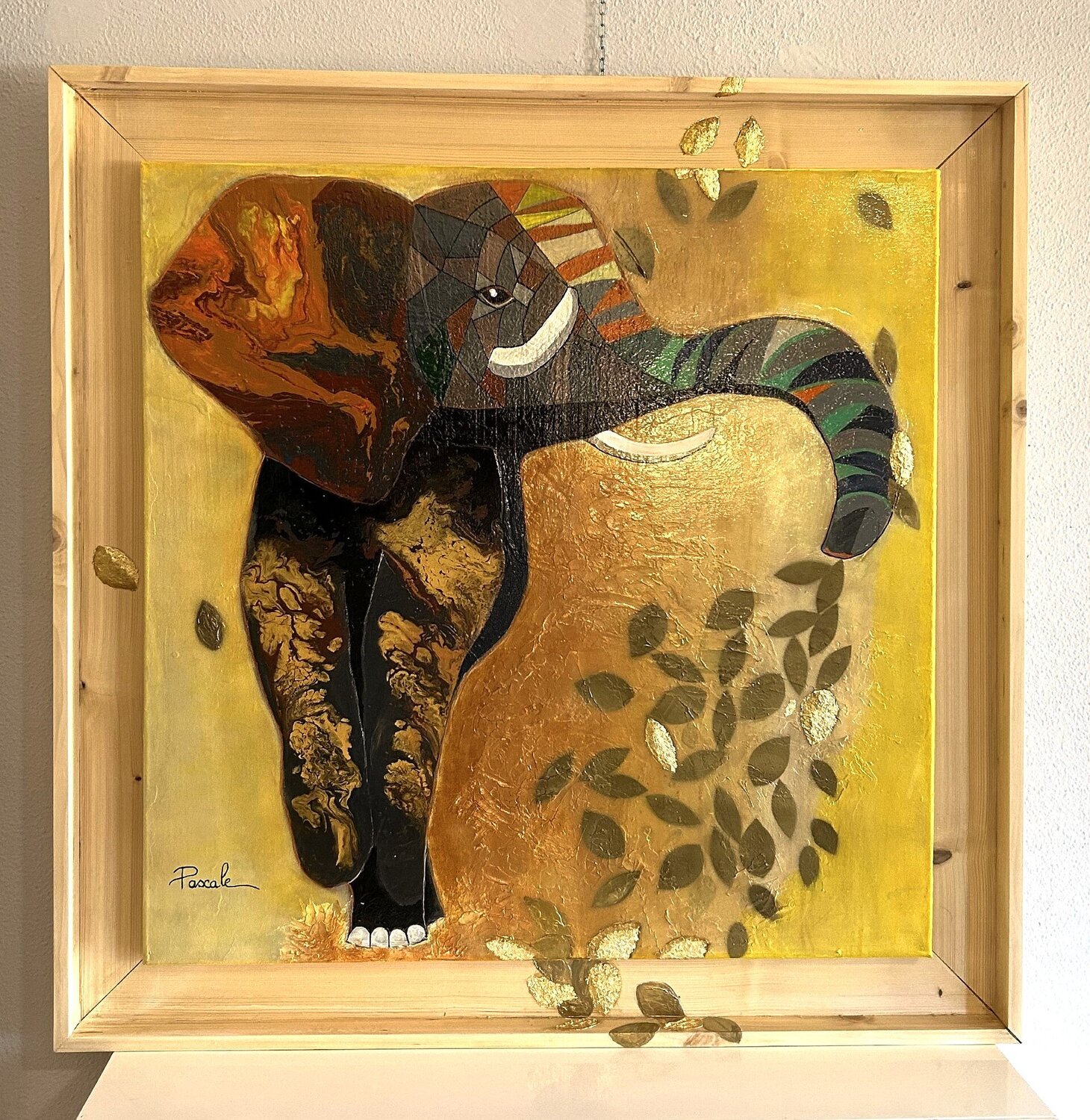 Danse d'automne - éléphanto Pascale Haeberle Rinck Originalgemälde zu verkaufen