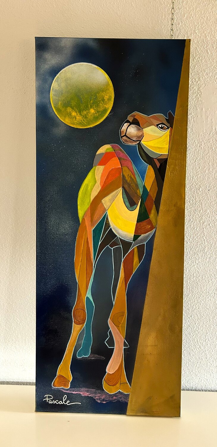 Gardien de lune Pascale Haeberle Rinck Pintura original en venta