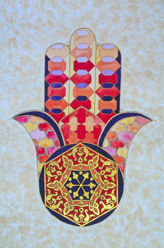 Hamsa par MarLise Vernet, Œuvre sur papier en vente sur Singulart