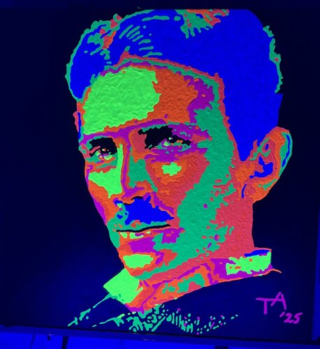 Nicola Tesla by Tanja Arnold, Painting for Sale on Singulart