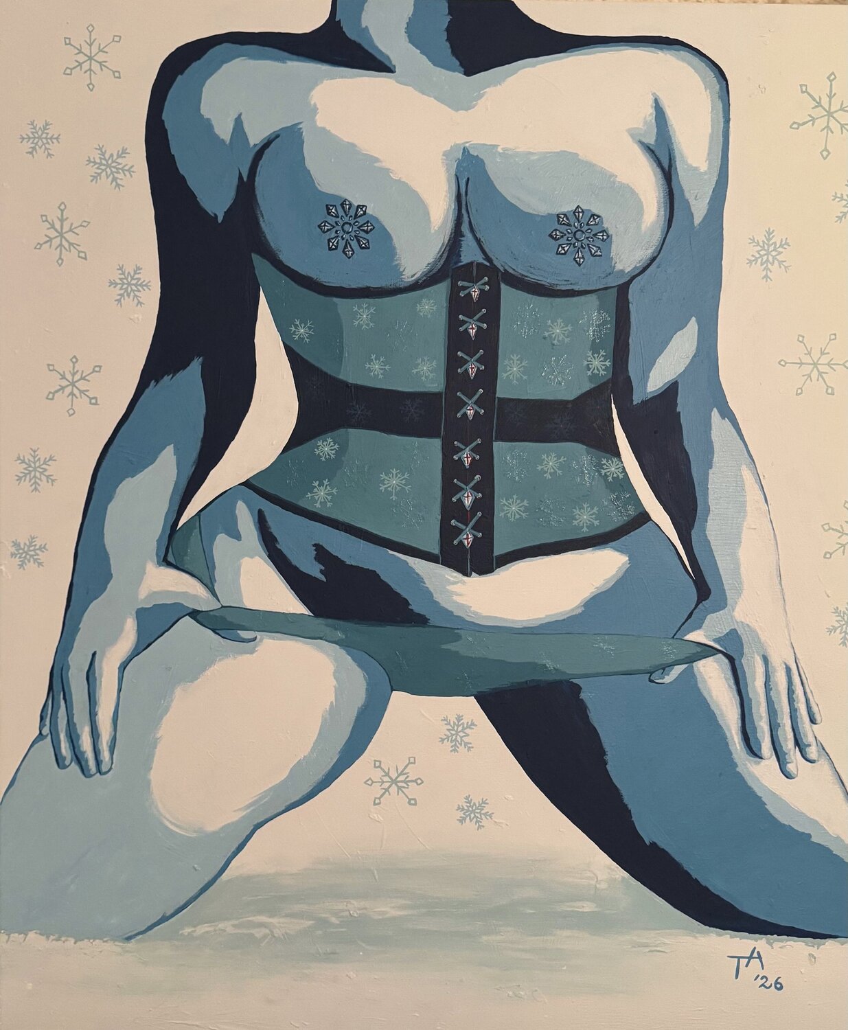 Icequeen (UV-Effekt) Tanja Arnold Original painting for sale