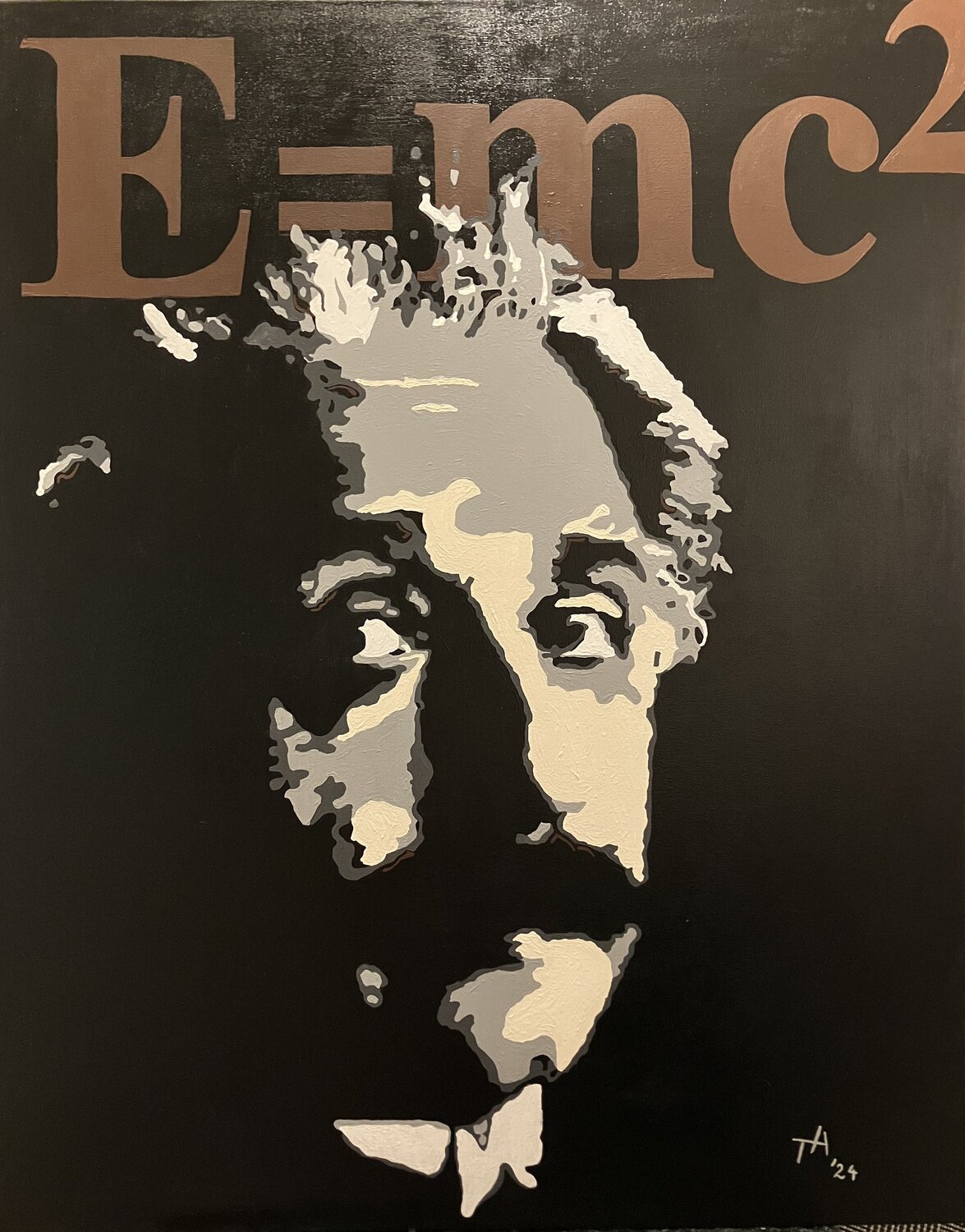 Einstein + Tanja Arnold Origineel schilderij te koop