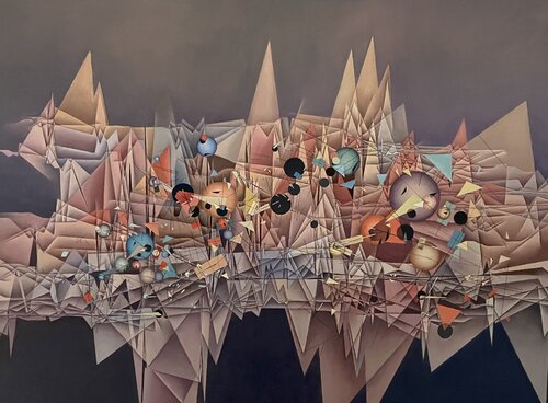"Von heute auf morgen": Variationen über ein Thema von Schönberg by Hans-Christian Harten, Painting for Sale on Singulart
