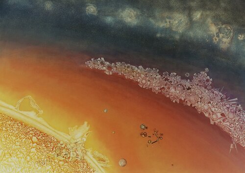 Blick ins Universum von der Sonne aus de Hans-Christian Harten, Pintura a la venta en Singulart