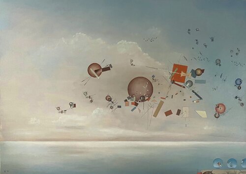Drachenfest am Meer de Hans-Christian Harten, Pintura a la venta en Singulart