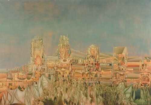 Architektonische Utopie van Hans-Christian Harten, Schilderij te koop op Singulart