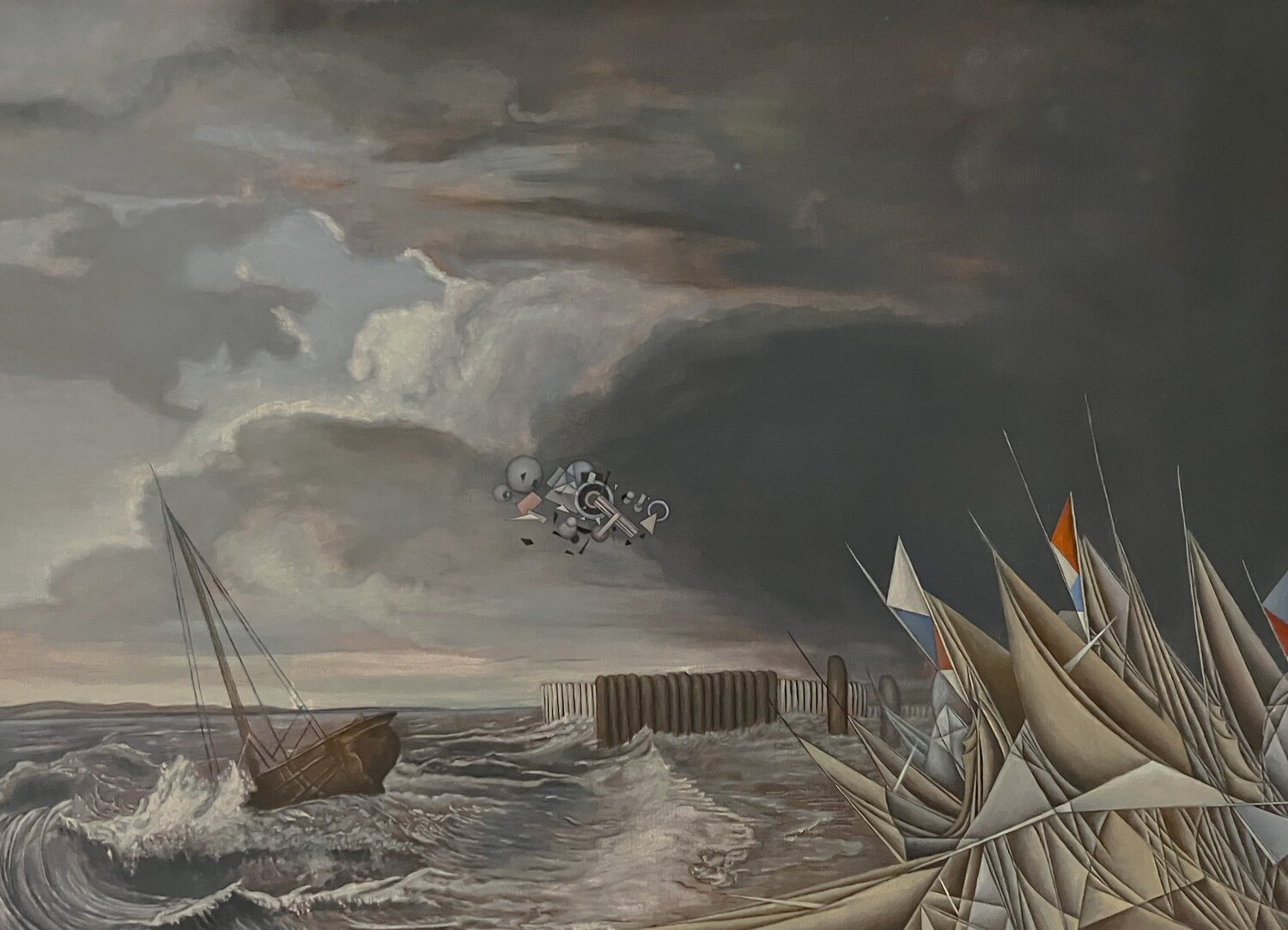 Unwetter, nach Hendrik Dubbels Hans-Christian Harten Peinture originale à vendre