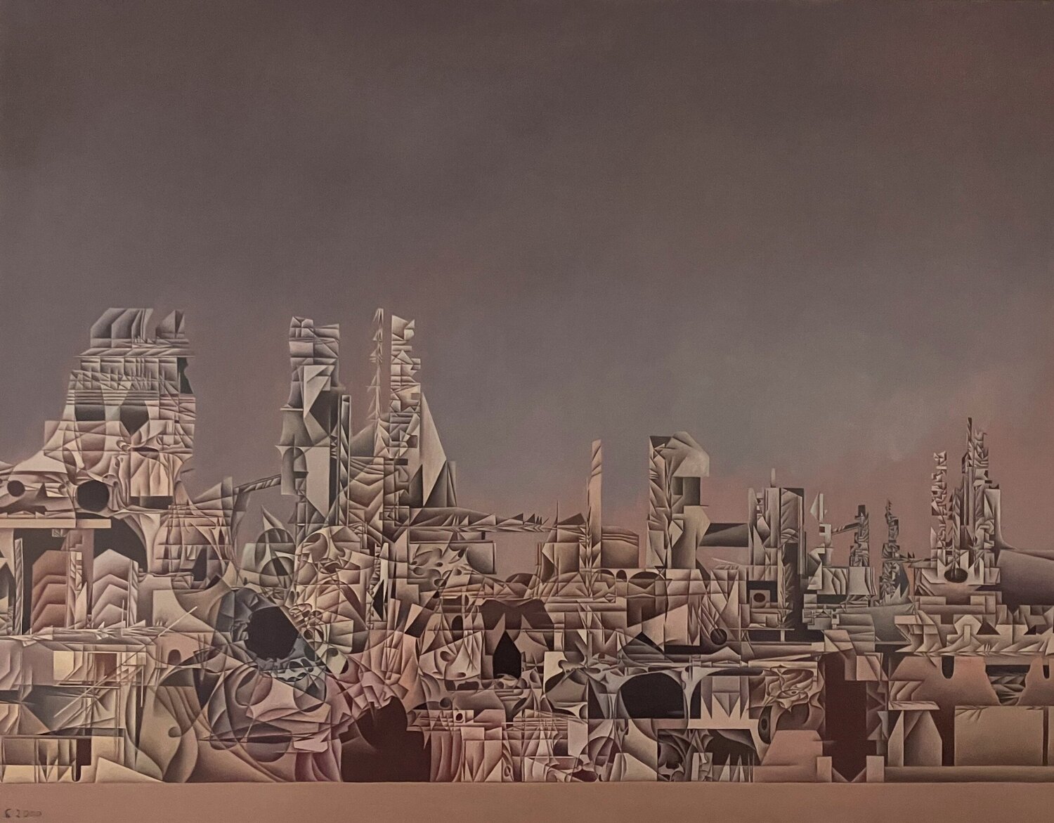 Ruinenstadt (I) Hans-Christian Harten Peinture originale à vendre