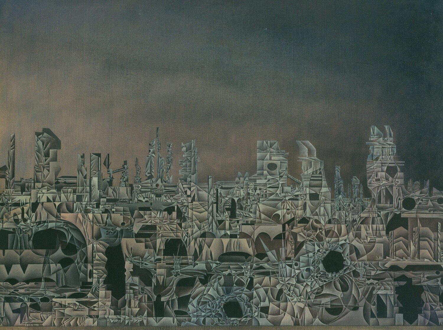 Ruinenstadt (II) Hans-Christian Harten Origineel schilderij te koop