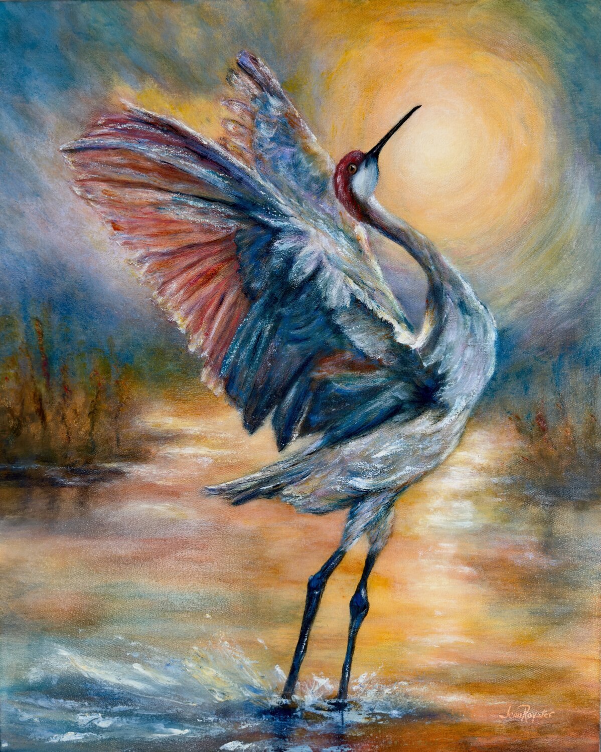Echoes of a Sandhill's Sunrise Ballet Jenn Royster Originalgemälde zu verkaufen