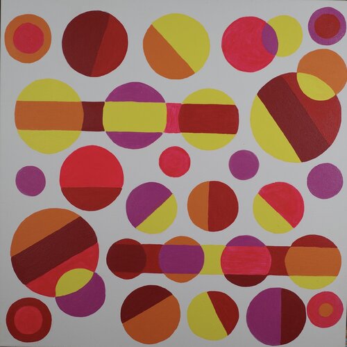 Hole Punch Sunset by kara kolenik, Painting for Sale on Singulart