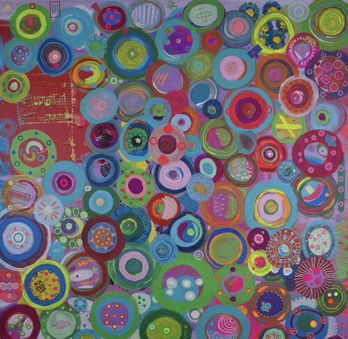 Grafitti Circles by kara kolenik, Painting for Sale on Singulart