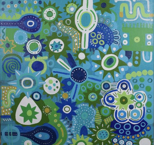 Commotion In The Ocean by kara kolenik, Painting for Sale on Singulart