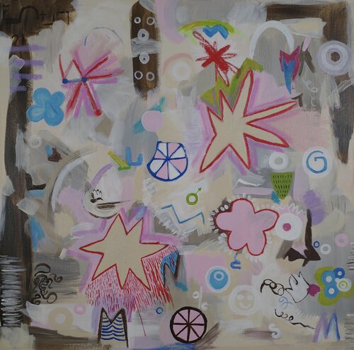 Neapolitan Cotton Candy by kara kolenik, Painting for Sale on Singulart