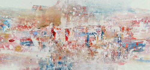 Pink coast of the ocean di Bibiána Baranová, Pittura in vendita su Singulart