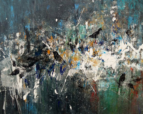 In the moonlight par Bibiána Baranová, Peinture en vente sur Singulart