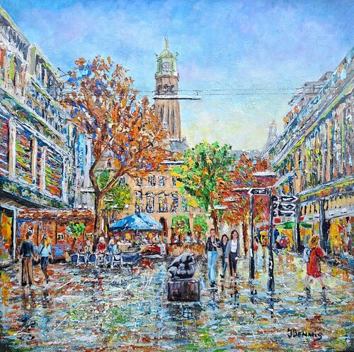Shopping in Rotterdam by Joke Bennis, 絵画 for Sale on Singulart