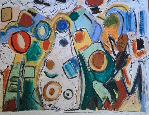 Rythmes lunaires by Nathalie Da Silva, Painting for Sale on Singulart