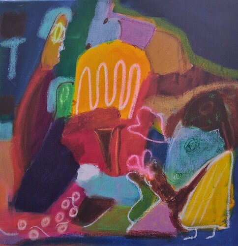 Une cérémonie by Nathalie Da Silva, Painting for Sale on Singulart