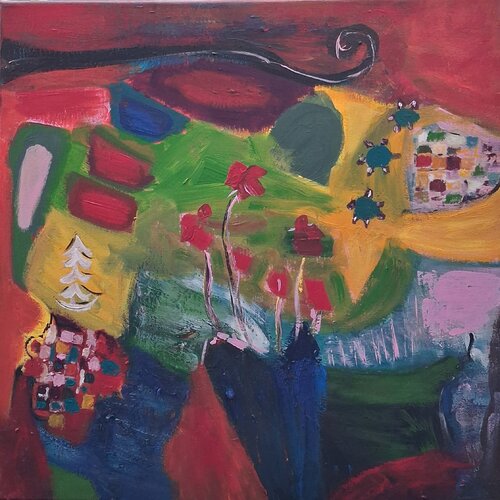 Une ritournelle by Nathalie Da Silva, Painting for Sale on Singulart