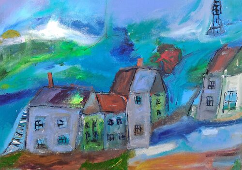 Travaillé par le vent par Nathalie Da Silva, Peinture en vente sur Singulart