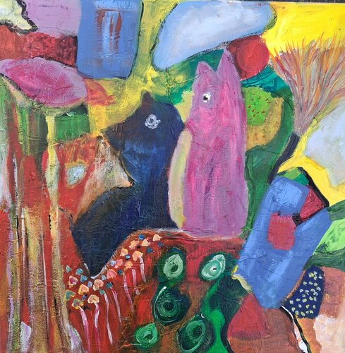 L'heure de dire des poèmes by Nathalie Da Silva, Painting for Sale on Singulart