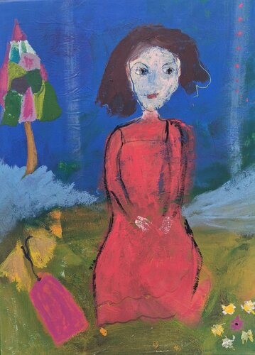 Marguerite a bien le droit by Nathalie Da Silva, Painting for Sale on Singulart
