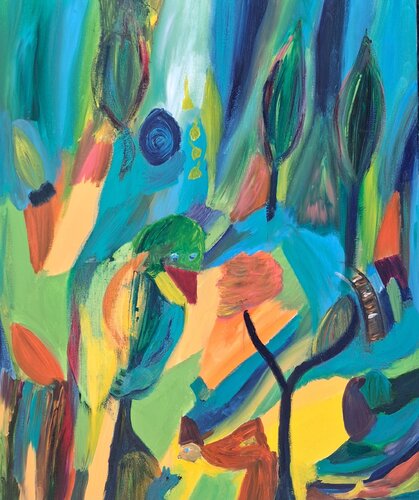 Vert vers by Nathalie Da Silva, Painting for Sale on Singulart
