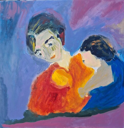 La mère à l'enfant di Nathalie Da Silva, Pittura in vendita su Singulart