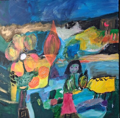 Rêves d'Himalaya van Nathalie Da Silva, Schilderij te koop op Singulart