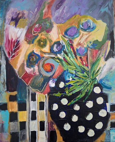 Le bouquet d'Anna by Nathalie Da Silva, Painting for Sale on Singulart