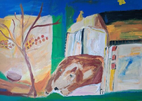 L'heure du chien by Nathalie Da Silva, Painting for Sale on Singulart