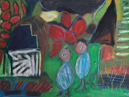 Des mots simples by Nathalie Da Silva, Painting for Sale on Singulart
