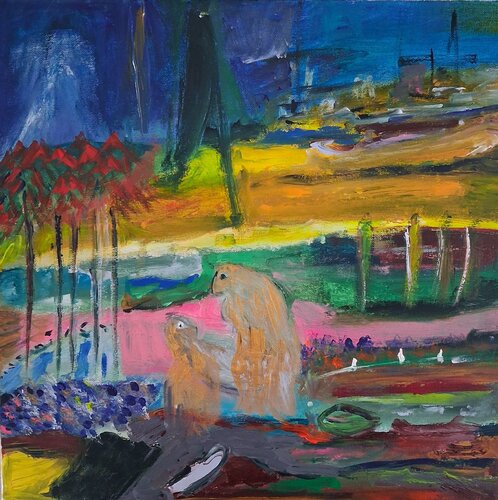 D'or vêtus by Nathalie Da Silva, Painting for Sale on Singulart