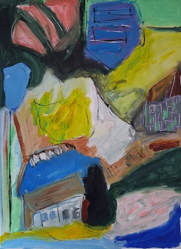 A l'abri by Nathalie Da Silva, Painting for Sale on Singulart