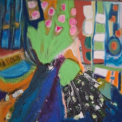 Le bouquet est tombé by Nathalie Da Silva, Painting for Sale on Singulart