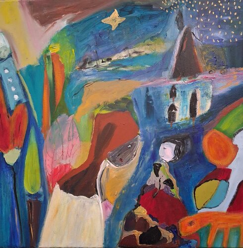 Une mémoire des enseignements secrets par Nathalie Da Silva, Peinture en vente sur Singulart