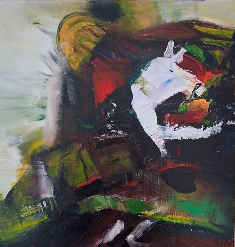 Cheval blanc par Nathalie Da Silva, Peinture en vente sur Singulart