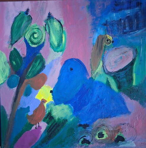 Voir la vie en rose by Nathalie Da Silva, Painting for Sale on Singulart