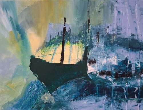 Entre deux vagues by Nathalie Da Silva, 絵画 for Sale on Singulart