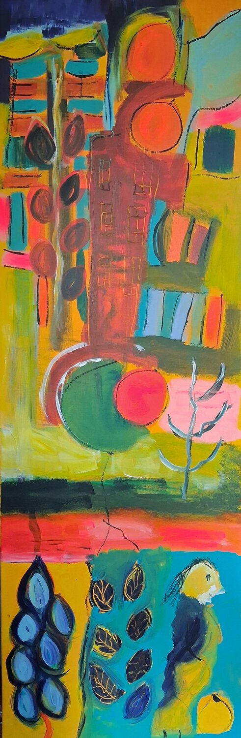 L'oiseau en habit de fête Nathalie Da Silva Originalgemälde zu verkaufen