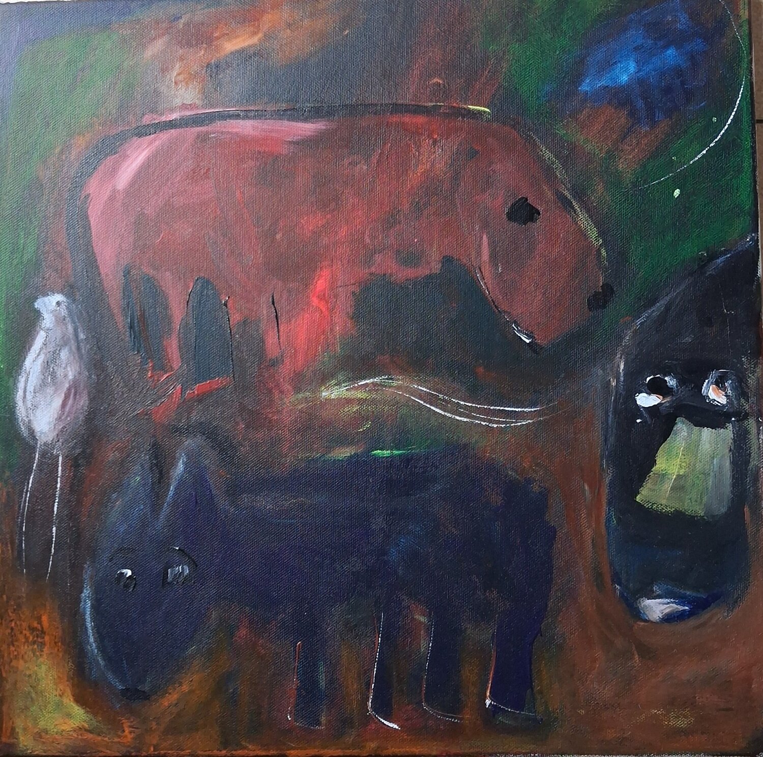Pariétal Nathalie Da Silva Origineel schilderij te koop