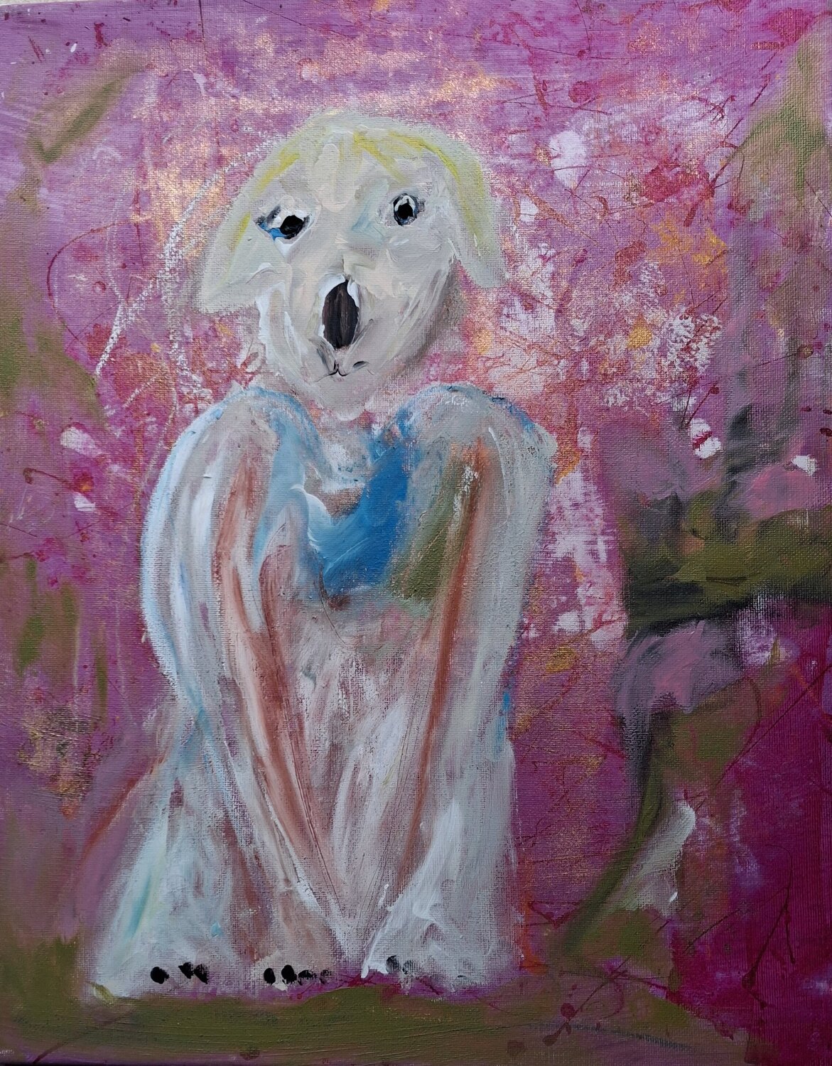 Intérieur rose Nathalie Da Silva Original painting for sale