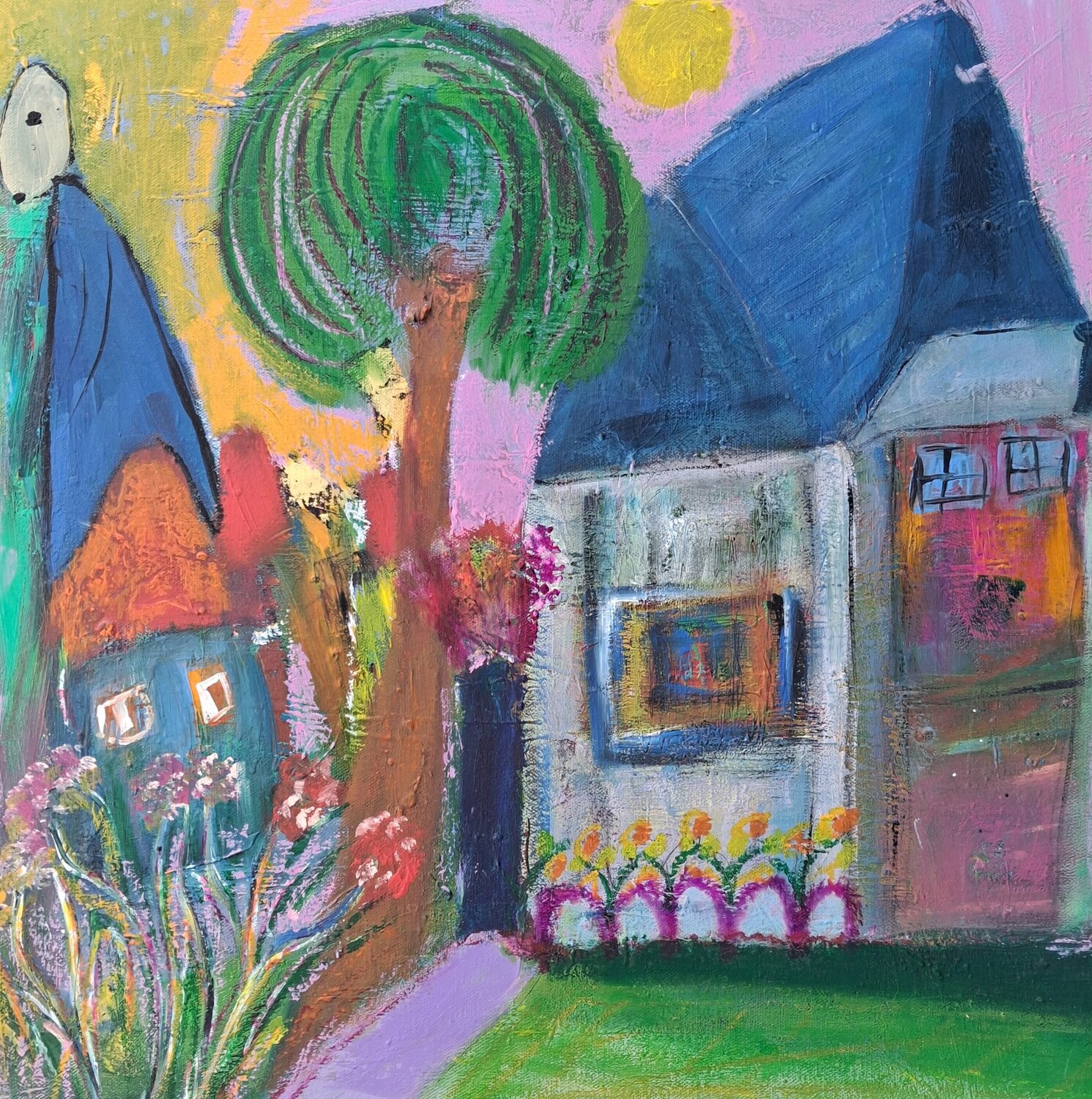 La maison du magicien Nathalie Da Silva Original painting for sale
