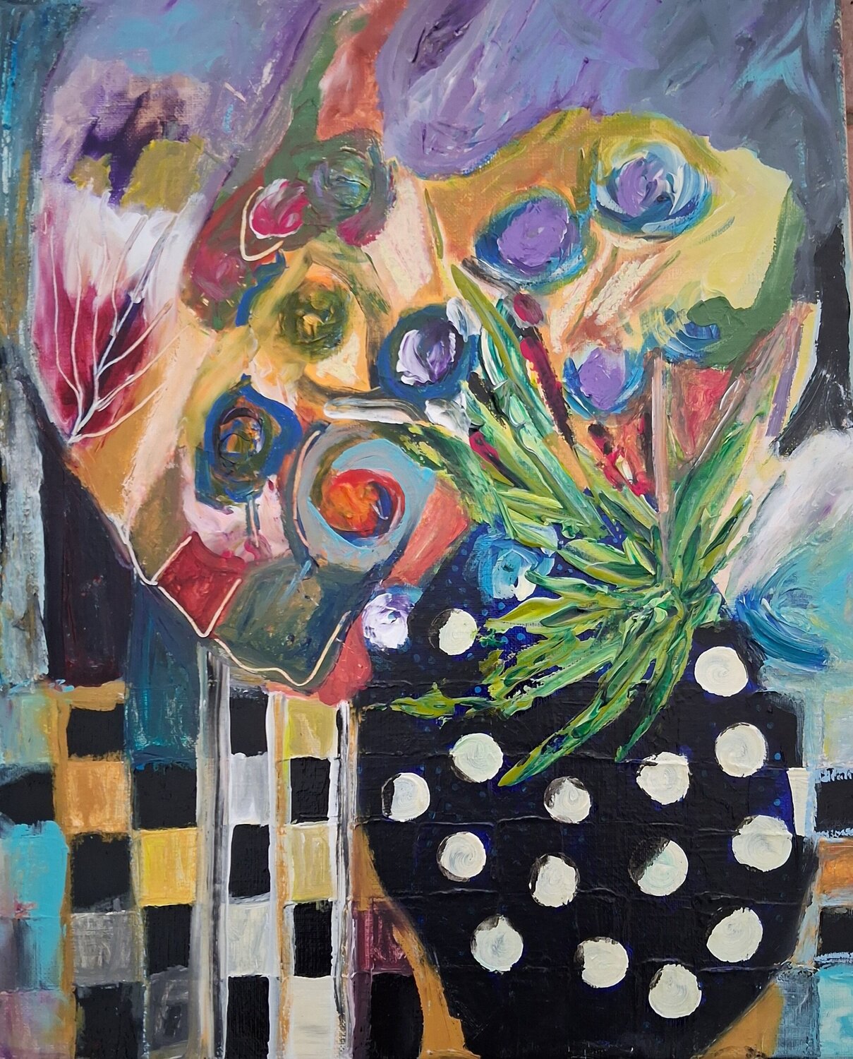 Le bouquet d'Anna Nathalie Da Silva Original painting for sale