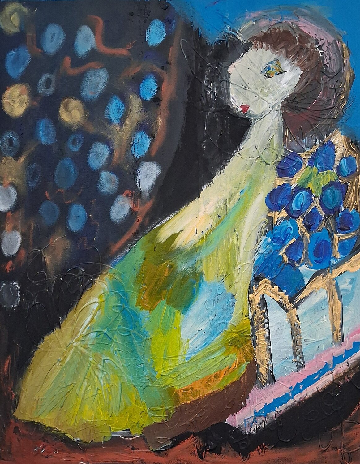La reine n'avait qu'un œil Nathalie Da Silva Originalgemälde zu verkaufen
