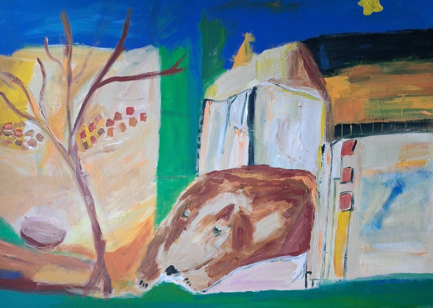 L'heure du chien Nathalie Da Silva Pintura original en venta