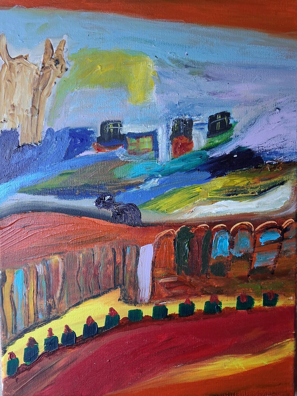 D'où venons nous ? Nathalie Da Silva Original painting for sale