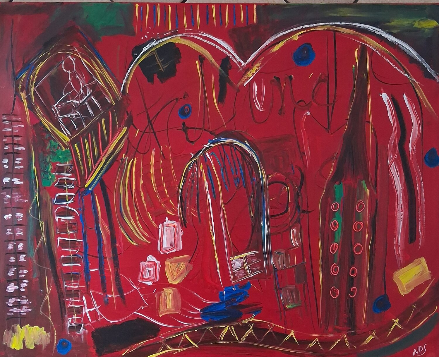 Rouge Nathalie Da Silva Original painting for sale