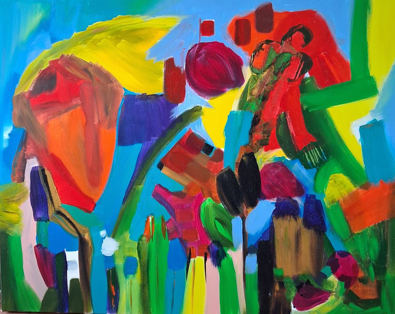 Un théâtre cosmique Nathalie Da Silva Original painting for sale